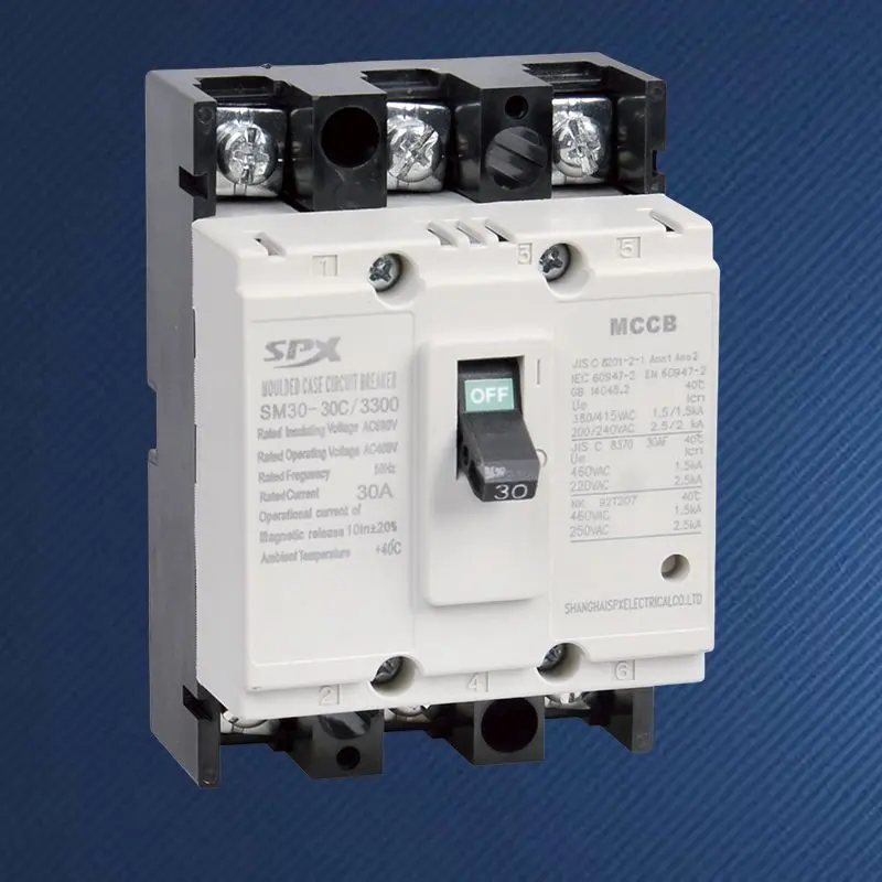 Disjoncteur à boîtier moulé 3P 5A 10A 20A